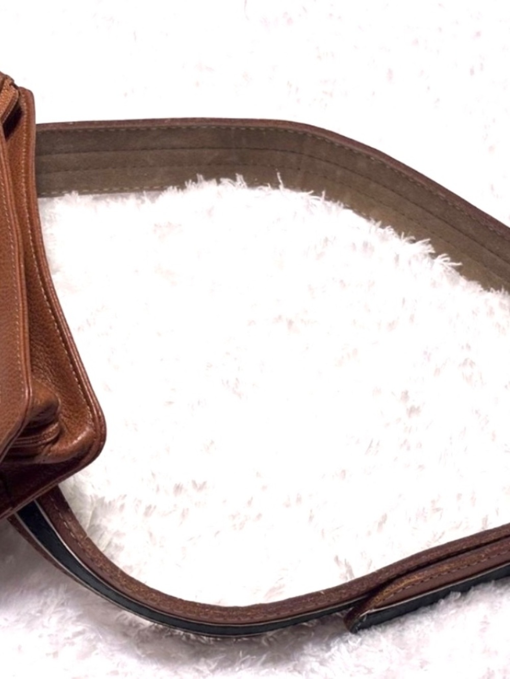 Rolland Garros Le Tanneur Leather Belt Bag Tan/Green - Picture 4 of 10